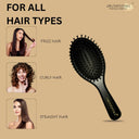 OROSSENTIALS Wooden hair brush Luxe Black (ORO-058)