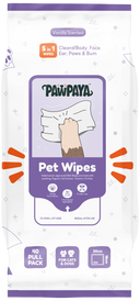 Pawpaya Pet Wipes 40 Pull Pack, 20 x 18 cm