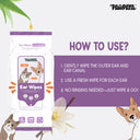 Pawpaya Ear Wipes 25 Wipes, 20 x 18 cm