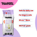 Pawpaya Pet Wipes 100 Pull Pack, 20 x 18 cm
