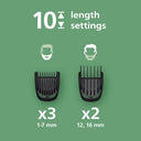 Philips 3000 Series 8-in-1 Rechargeable Cordless Multipurpose Trimmer for Face, Body and Intimate Areas for Men MG3917/15 (60mins Runtime, Self Sharpening Blades, Black)