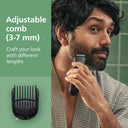 Philips 3000 Series 8-in-1 Rechargeable Cordless Multipurpose Trimmer for Face, Body and Intimate Areas for Men MG3917/15 (60mins Runtime, Self Sharpening Blades, Black)