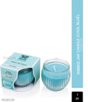 Iris Ribbed Jar Candle - Cool Blue (1Pc)