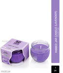Iris Ribbed Jar Candle - Lavender (1Pc)