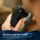 Philips Electric Shaver with Skin Protect Technology & Flex Head - Deep Blue (S3144/03)