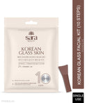 SARA Korean Glass Glow Facial Kit with Rice Water & Ceramides (10 Step) - Single Use