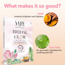 Sara Bridal Facial Kit For Glowing Skin With Haldi & Gotu Cola For Bridal Glow & Radiant Skin (41gm)