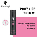 Schwarzkopf TAFT Power Hold 5 Hair Spray for Heat Protection, Gives Cashmere like Softness (250ml)