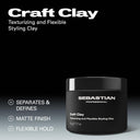 Sebastian Professional Craft Clay Remoldable Matte Texturizer (50gm)