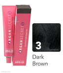 Streax Professional Argan Secrets Hair Colourant Cream - Dark Brown 3 (60gm)
