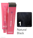 Streax Professional Argan Secrets Hair Colourant Cream - Natural Black 1 (60gm)