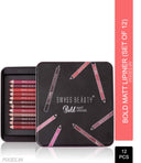 Swiss Beauty Bold Matt Lip Liner Pencil, Long-lasting , Matte Finish , Non-Drying - Pack of 12 (1.6g Each)