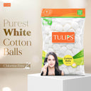 Tulips White Cotton Ball 50 Pcs For Face Cleaning & Nail Paint Remover (50pcs)