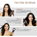 UrbanYog MakeMeeBold Hair Dryer and Volumizer Hot Air 3 in 1 Styling Brush - Rose Gold (1 Pc)