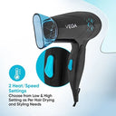 VEGA Glow Glam 1000 Watts Hair Dryer (VHDH-26) BLACK