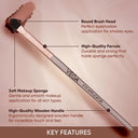 Vega Make-up brush Eye Applicator MBN-12 (Rose Gold)