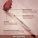 Vega Make-up brush Eye Shadow Brush MBN-12 (M) (Rose Gold)