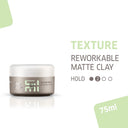 Title
Wella Professionals EIMI Texture Touch Reworkable Matte Clay (75ml)
