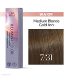 Wella Professionals Koleston Perfect Illumina Color 7/31 Warm Medium Blonde Gold Ash (60gm)