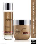 Wella System Professional Luxeoil Keratin Protect Shampoo - L1 (250ml) & Mask - L3 (200ml) Combo
