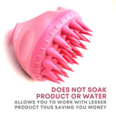 Promotes blood circulation and removes product build-up. Scrubs and cleans the scalp allowing easy breathability to hair follicles