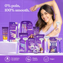 Buy Bombae Rollplay Glow Sensitive Body Razor For Women-2X Smoother Bikini & Underarm Hair Removal Razor (1Pc) Online in India