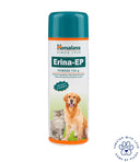 Himalaya Erina-EP Tick & Flea Powder for Dogs & Cats – Neem & Eucalyptus Formula, Soothes Itchy Skin, Sandalwood Fragrance, 150 g