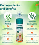 Himalaya Erina-EP Tick & Flea Powder for Dogs & Cats – Neem & Eucalyptus Formula, Soothes Itchy Skin, Sandalwood Fragrance, 150 g