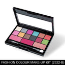 Shop Fashion Colour Professional and Home 2 IN 1 Makeup Kit With 12 Glamorous Eyeshadow and 3 Blusher FC2322B (Shade 03) Online in India Chennai Tamil Nadu / Review