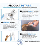 Foodie Puppies Professional Nail Cutter – Large, 4mm Stainless Steel Blades, Rubber Grip, Safety Lock, Precise Clipper for Dogs, Puppies, Cats & Small Animals