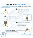 Foodie Puppies Professional Nail Cutter – Large, 4mm Stainless Steel Blades, Rubber Grip, Safety Lock, Precise Clipper for Dogs, Puppies, Cats & Small Animals