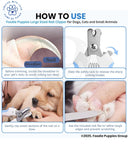 Foodie Puppies Professional Nail Cutter – Large, 4mm Stainless Steel Blades, Rubber Grip, Safety Lock, Precise Clipper for Dogs, Puppies, Cats & Small Animals