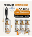 Foodie Puppies Hair Remover Lint Roller – 60 Layers Sticky Sheets, Ergonomic Plastic Handle, Strong Adhesive for Pet Hair & Dust Removal