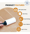 Foodie Puppies Hair Remover Lint Roller – 60 Layers Sticky Sheets, Ergonomic Plastic Handle, Strong Adhesive for Pet Hair & Dust Removal