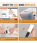 Foodie Puppies Hair Remover Lint Roller – 60 Layers Sticky Sheets, Ergonomic Plastic Handle, Strong Adhesive for Pet Hair & Dust Removal