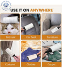 Foodie Puppies Hair Remover Lint Roller – 60 Layers Sticky Sheets, Ergonomic Plastic Handle, Strong Adhesive for Pet Hair & Dust Removal