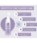 Foodie Puppies Dog Paw Cleaning Foam – 150ml Lavender, Plant-Based with Tea Tree & Aloe, Silicone Brush Included, Gentle & Nourishing for Healthy Paws