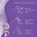 Gillette Venus Breeze Hair Removal Razor for Women with Avocado Oils & Body Butter, Freesia Scent (1Pc)
