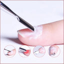 Hair Line Professional Multipurpose Stainless Steel Double Head Spoon Nail Pusher and Cuticle Remover (HNC032)