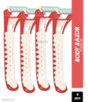 Kai Japan Hibiscus 3 Blade Razor For Women (Pack of 4)