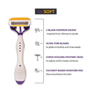 Kai Japan K4 Soft 4 Blade Razor for Women (Pack of 2) - Color Might Vary
