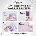 Shop L'Oreal Paris Revitalift Hyaluronic Acid Fresh Mix Serum Hydrating Sheet Mask (33g) Online in India Chennai Tamil Nadu / Review