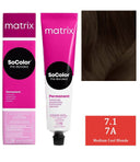 GTIN,EAN Code:8901526404100, Permanent Hair Color,socolour hair cream,matrix hair color,hair color with developer,7.1 7A Mixing Ratio,color palette,how to use