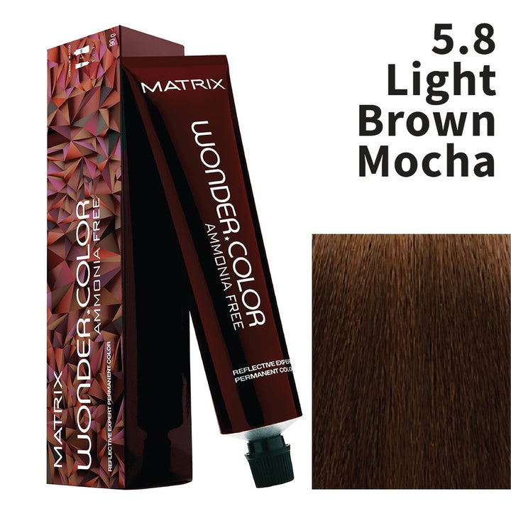Buy Matrix Wonder Color Ammonia Free 5.8 (Light Brown Mocha) 90gm ...