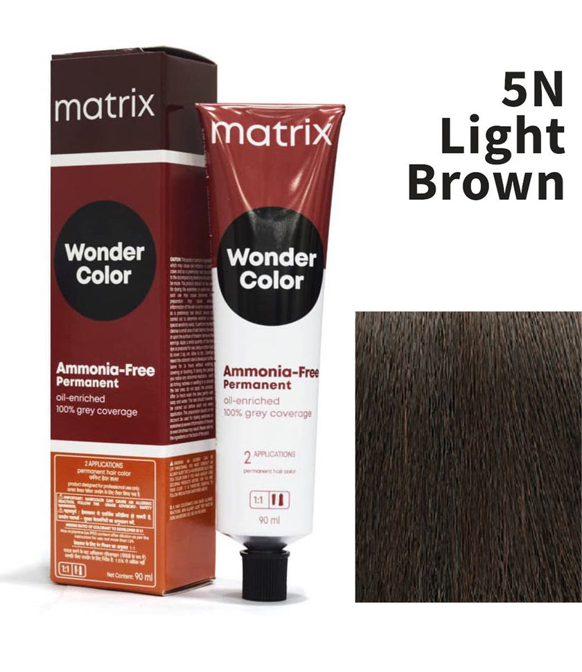 Buy Matrix Wonder Color Ammonia Free 5N (Light Brown) 90gm Online in ...
