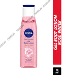 NIVEA Rose Water Gel Body Lotion Non Sticky Feel, 24 Hours Hydration (75ml)