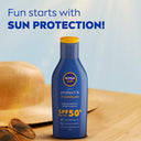 Nivea Protect & Moisture Sun Lotion SPF 50+ with UVA & UVB Protection, Water Resistant Sunscreen