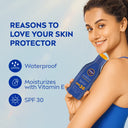 NIVEA Sunscreen with SPF 30, Vit E, PA+++, UVA & UVB protection- INSTANT & WATERPROOF (face & body)