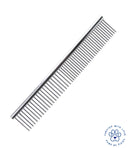 Nunbell Rounded Teeth Stainless Steel Flat Comb – for Dogs & Cats, Anti‑Scratch Detangling, Removes Loose Fur & Knots