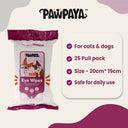Pawpaya Eye Wipes 25 Wipes, 20 x 18 cm